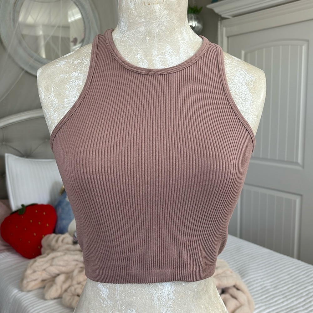Mauve Cropped Tank Top